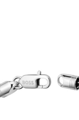 Silver-tone necklace with rope-style chain, Silver tone