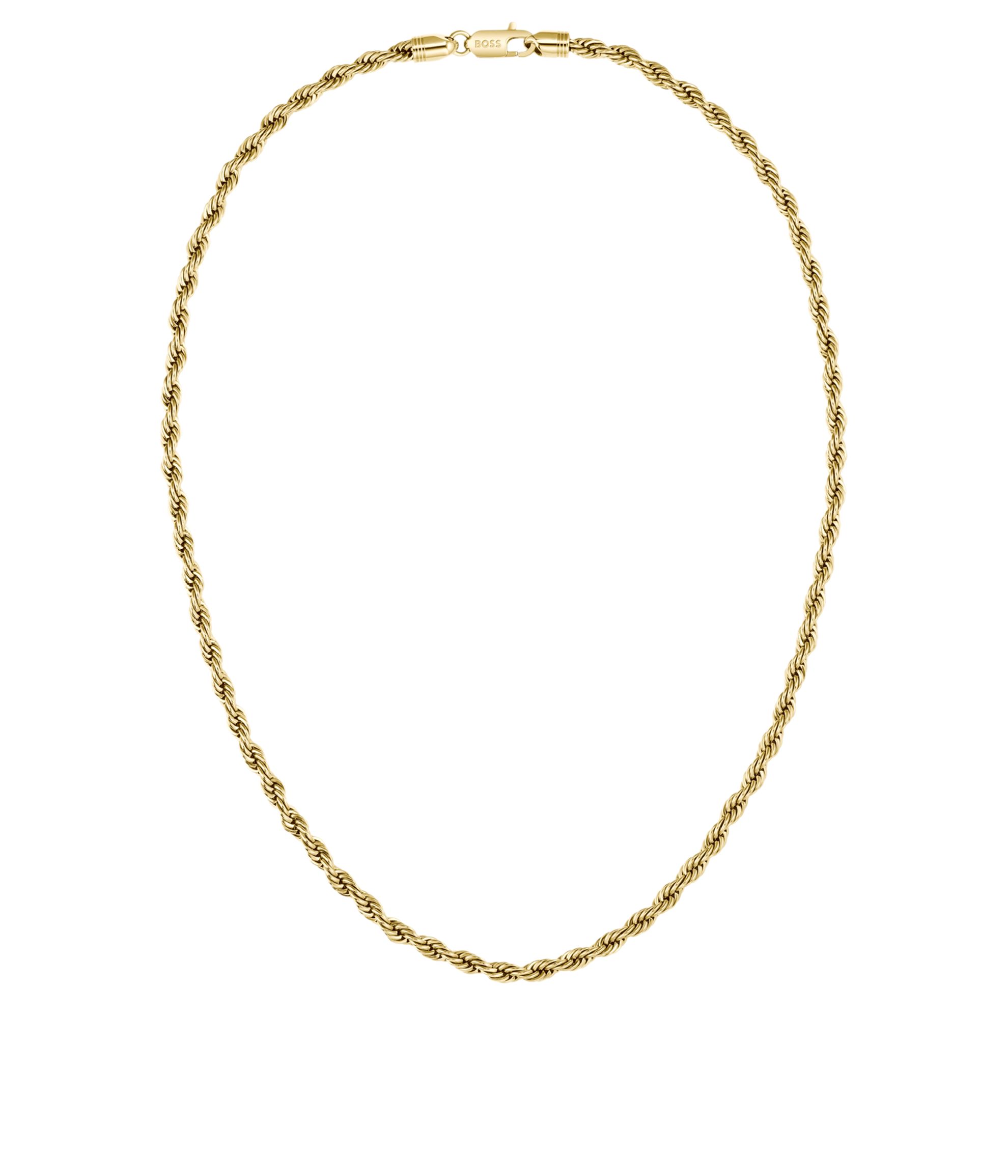 Goldfarbene Halskette im Kordelstil