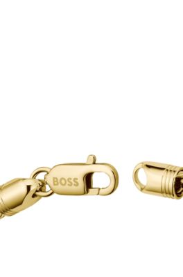 Gold-tone necklace with rope-style chain, Gold tone