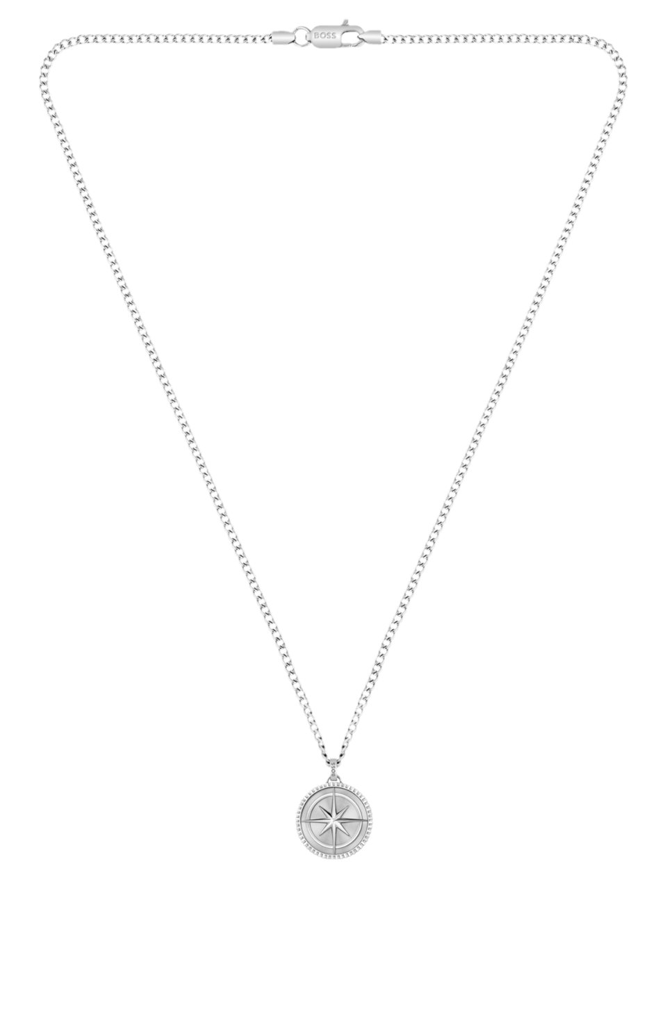 Silver-tone necklace with medallion pendant