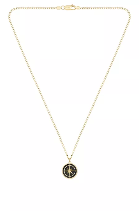 Gold-tone necklace with medallion pendant