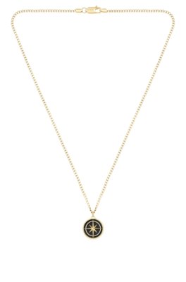 Gold-tone necklace with medallion pendant