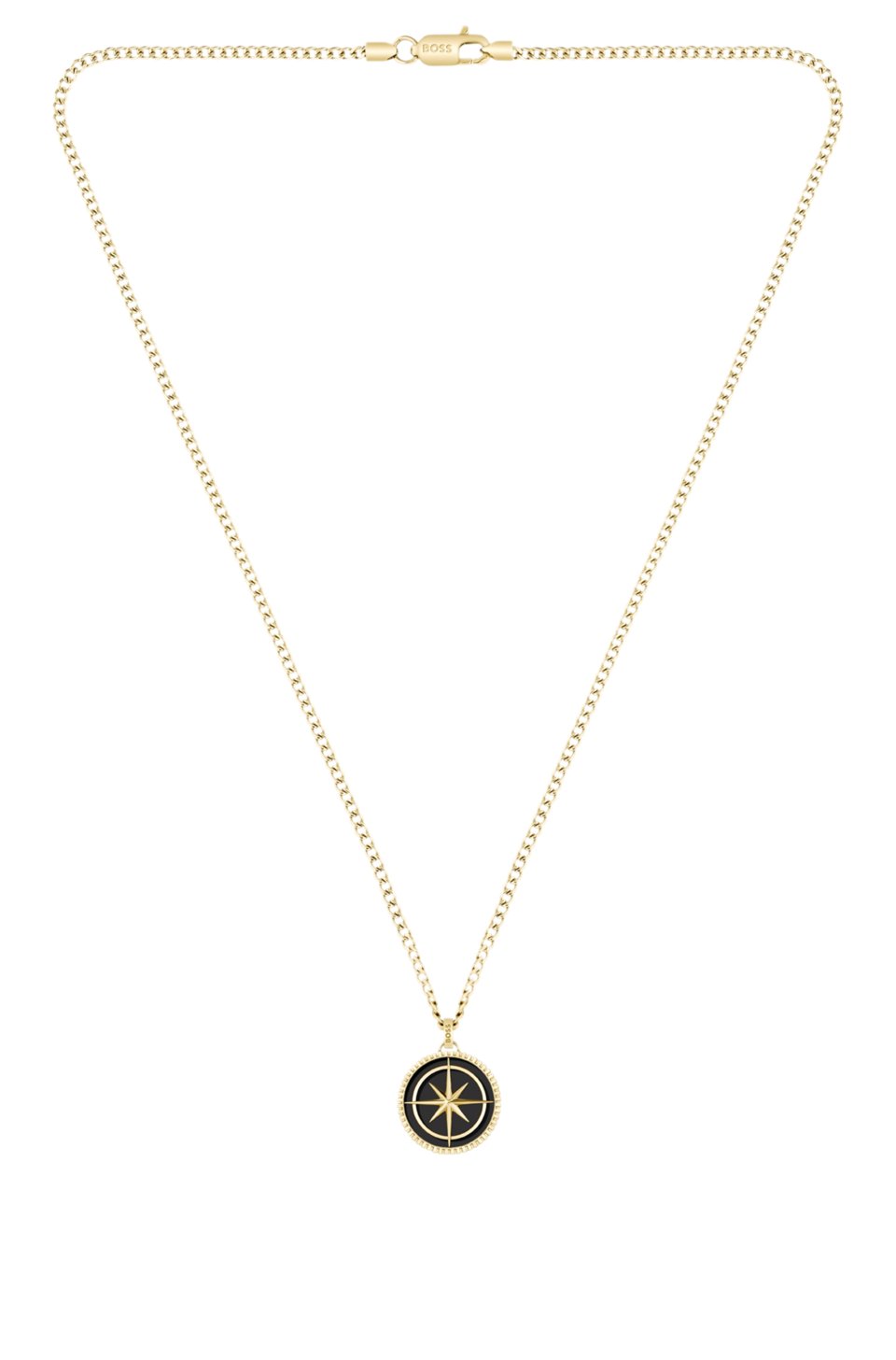 Gold-tone necklace with medallion pendant