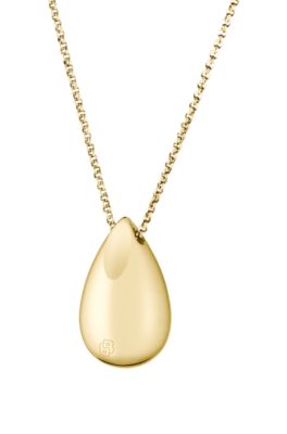 Gold-tone necklace with drop pendant, Gold tone