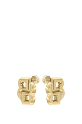 A versatile pair of earrings for women, Gold tone