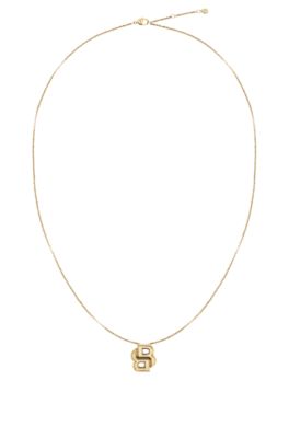 Necklace with a clean and modern design, Gold tone