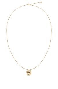 Necklace with a clean and modern design, Gold tone