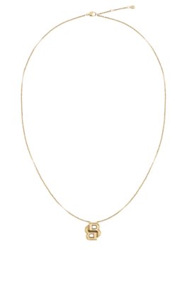 Light-yellow-gold-tone necklace with Double-B-monogram