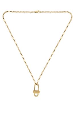 Modern necklace for a sophisticated style, Gold tone