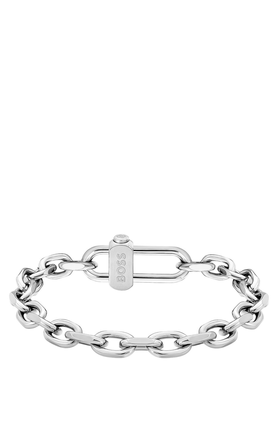 Braided bracelet with a magnetic logo clasp