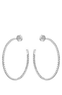 BOSS Earrings with a Refined Design, Silver tone