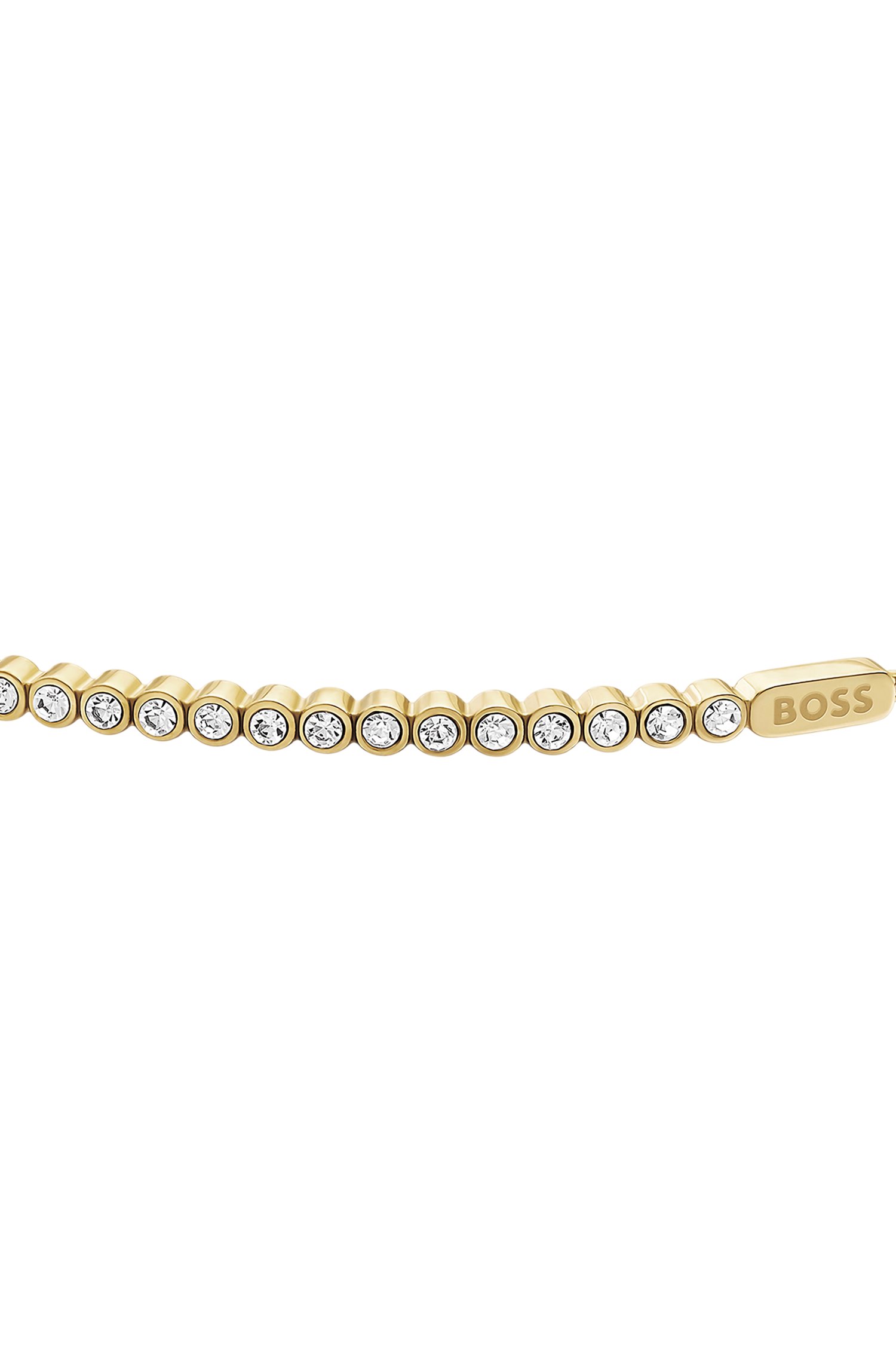 Boss Crystal-embellished bracelet in a light-yellow-gold tone armband dam – bild 3