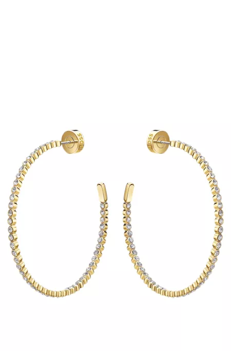 Boucles d’oreilles raffinées avec logo emblématique