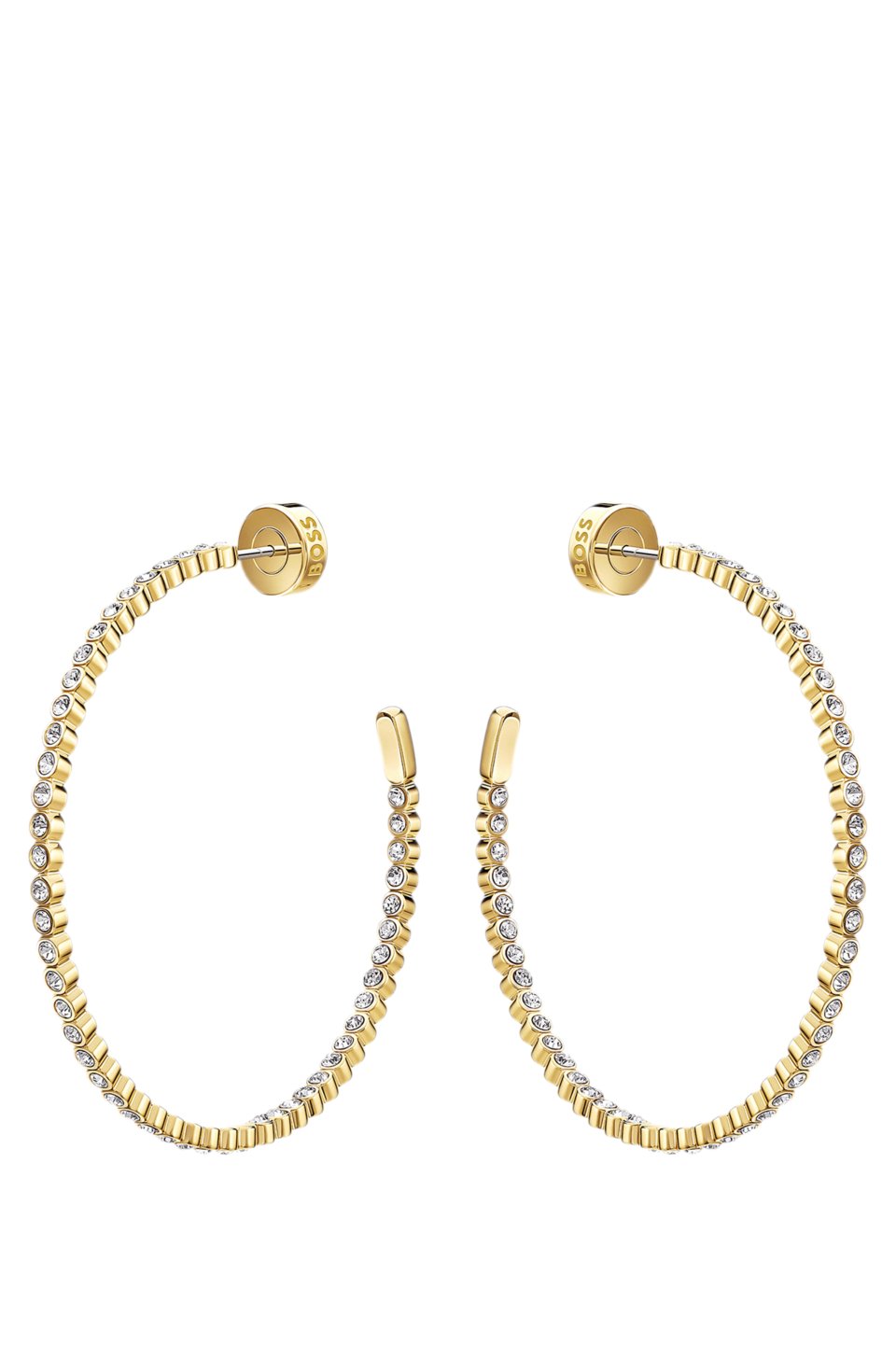 Refined earrings with signature branding