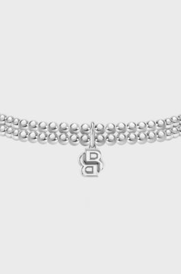 Contemporary bracelet with minimalist design, Silver tone