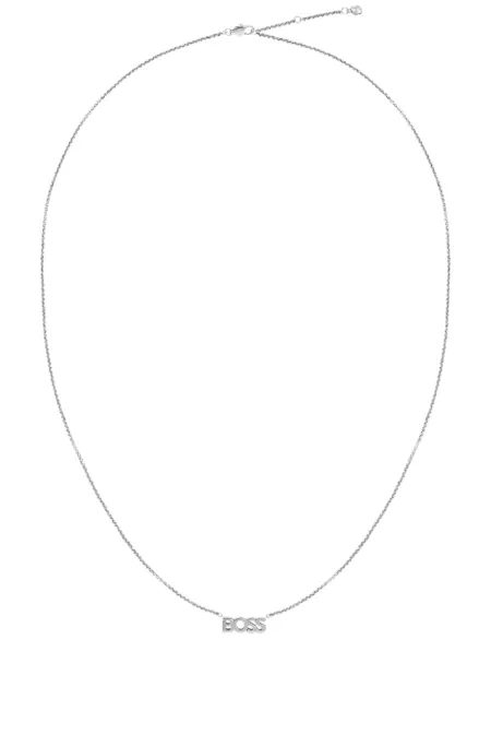 Logo necklace in stainless steel