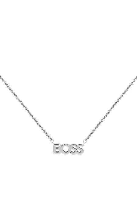 Logo necklace in stainless steel