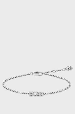 Sleek bracelet for day-to-evening wear, Silver tone