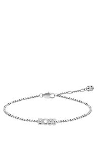 Sleek bracelet for day-to-evening wear, Silver tone