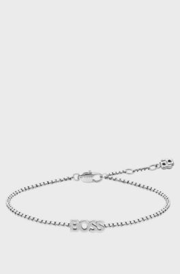 Sleek bracelet for day-to-evening wear, Silver tone