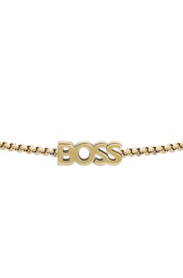 Boss Logo bracelet in a light-yellow-gold tone armband dam – bild 3