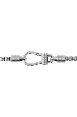 Boss Silver-tone chain necklace with antique finish halsband herr – bild 2