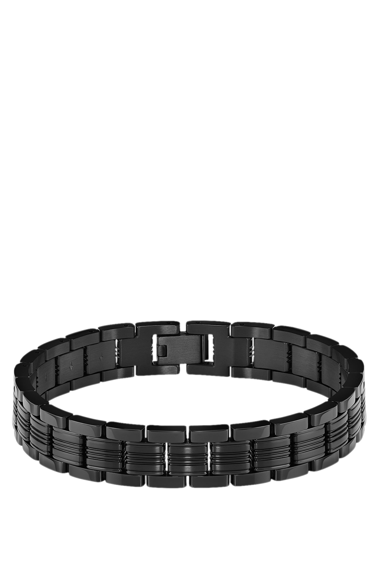 Boss Watch-style cuff in black with engraved logo armband herr – bild 3
