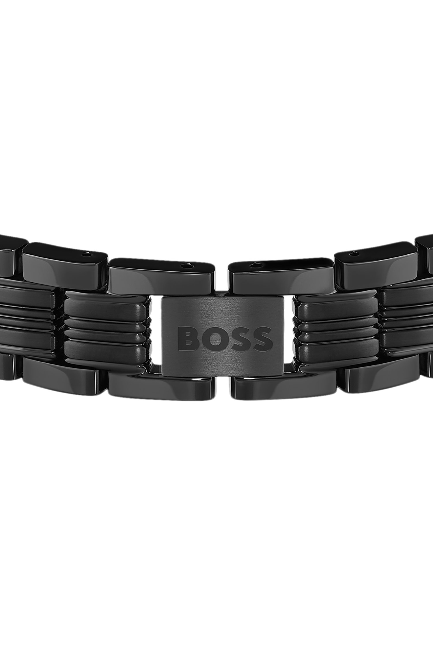 Boss Watch-style cuff in black with engraved logo armband herr – bild 2