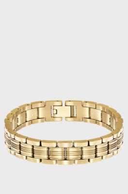 Contemporary bracelet for effortless style, Gold tone
