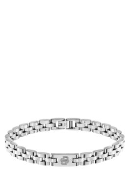 Contemporary bracelet with a distinctive feel, Silver tone