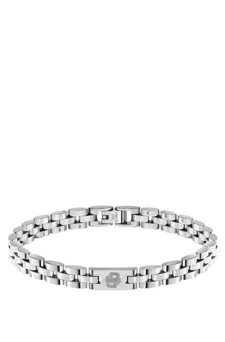 Bracelet en acier inoxydable à monogramme Double B