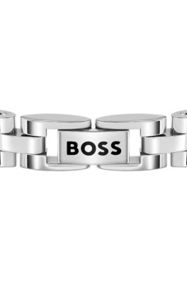 Boss Stainless-steel cuff with Double B monogram armband herr – bild 2