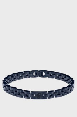 Herrenarmband mit dezentem BOSS Branding, Dunkelblau