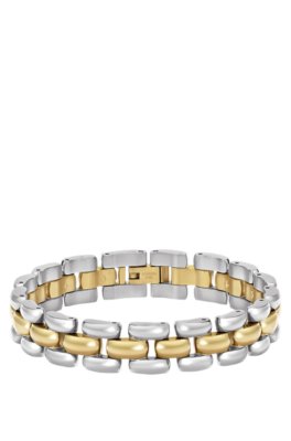 Boss Two-tone link bracelet with engraved logo armband dam – bild 2