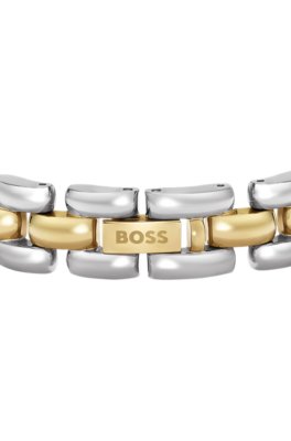 Boss Two-tone link bracelet with engraved logo armband dam – bild 3
