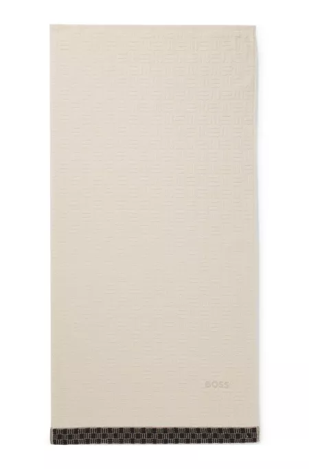 Handtuch aus Baumwoll-Samt mit skulptiertem Jacquard-Muster