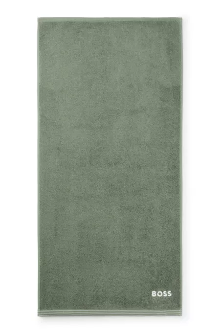 Handtuch aus Baumwolle mit Kontrast-Logo-Stickerei