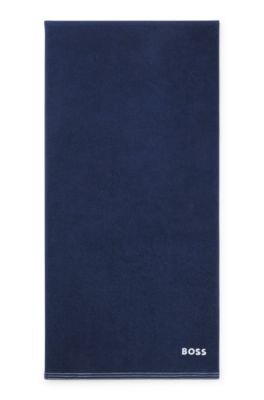Brandsseller Asciugamano sportivo con logo Sport ricamato 100% cotone spugna qualità 40 x 80 cm grigio