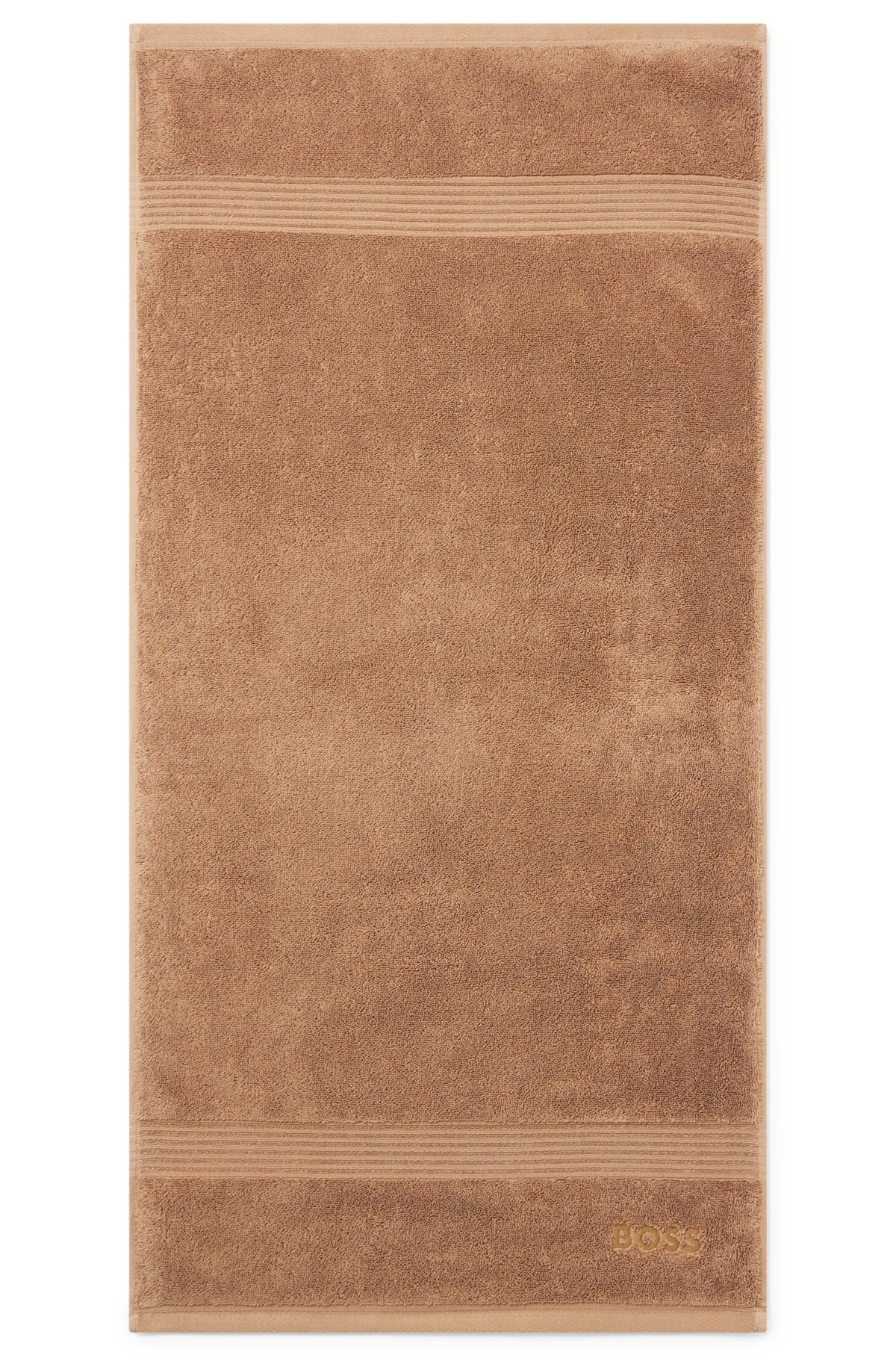 Handtuch aus ägäischer Baumwolle mit Logo, Braun