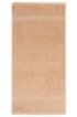 Hand towel in combed Aegean cotton with ribbed border, Beige