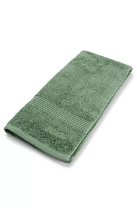 Logo hand towel in Aegean cotton