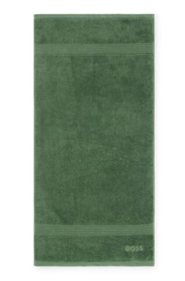 Logo hand towel in Aegean cotton, Green