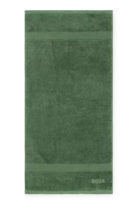 Logo hand towel in Aegean cotton