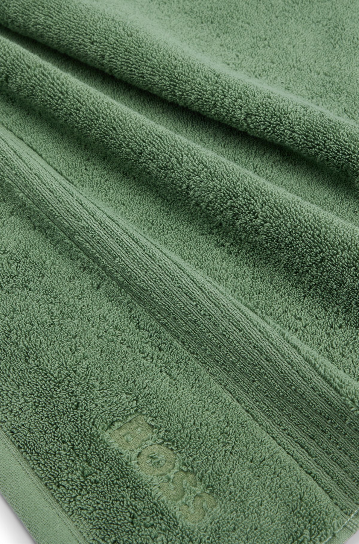 Logo hand towel in Aegean cotton, Green