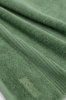 Toalha de m&atilde;os de algod&atilde;o com log&oacute;tipo bordado, Green