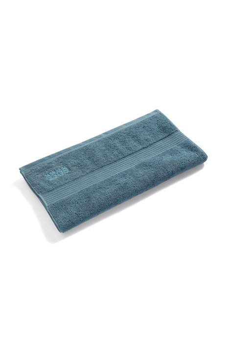 Asciugamani in cotone egeo con logo, Blu