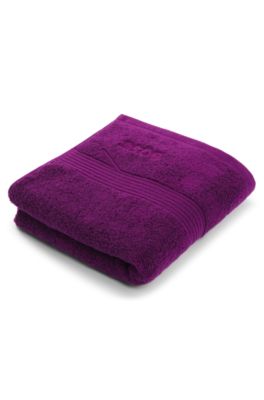 Logo hand towel in Aegean cotton, Purple