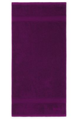 Logo hand towel in Aegean cotton, Purple