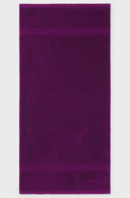 Logo hand towel in Aegean cotton, Purple