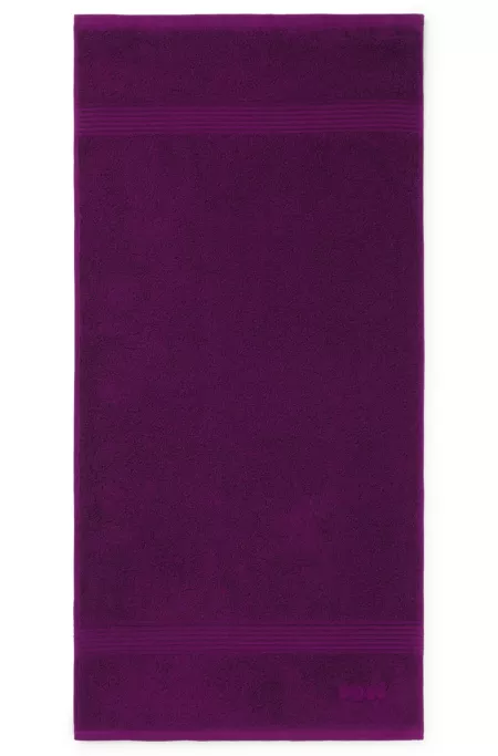 Logo hand towel in Aegean cotton